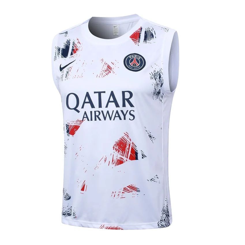 Debardeur Short PSG 2024 2025 Blanc – Image 2