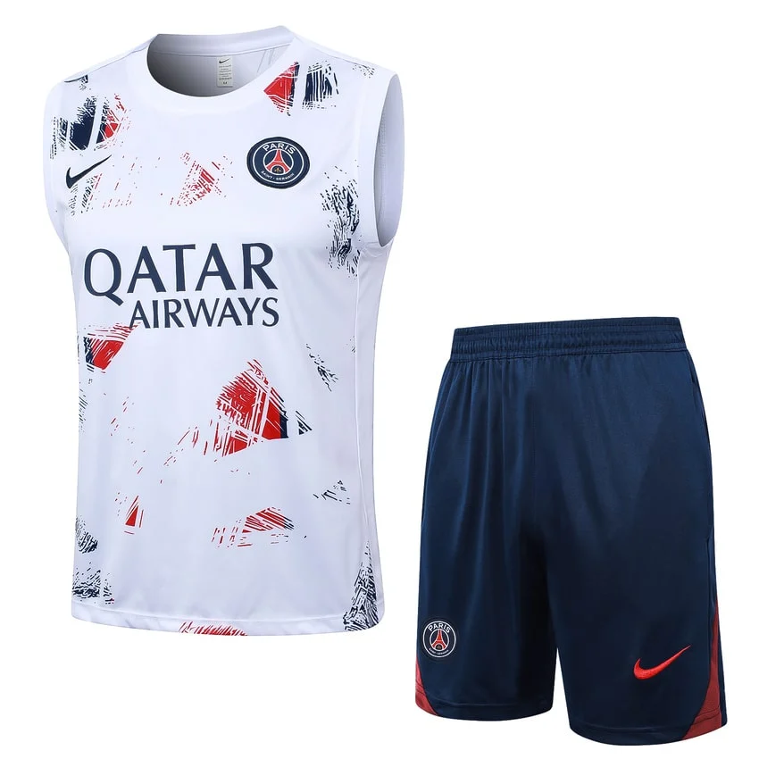 Debardeur Short PSG 2024 2025 Blanc
