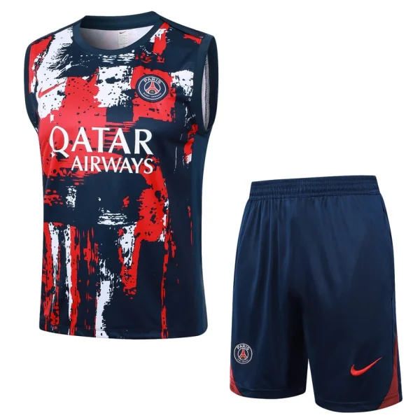 Debardeur Short PSG 2024 2025 Bleu Rouge