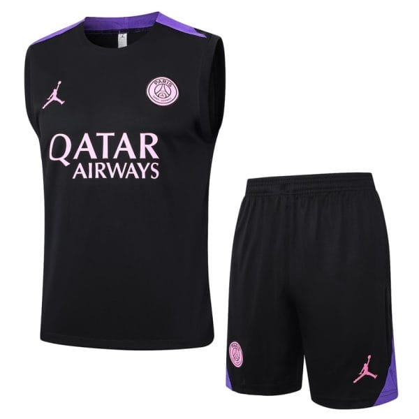 Debardeur Short PSG 2024 2025 Noir Violet