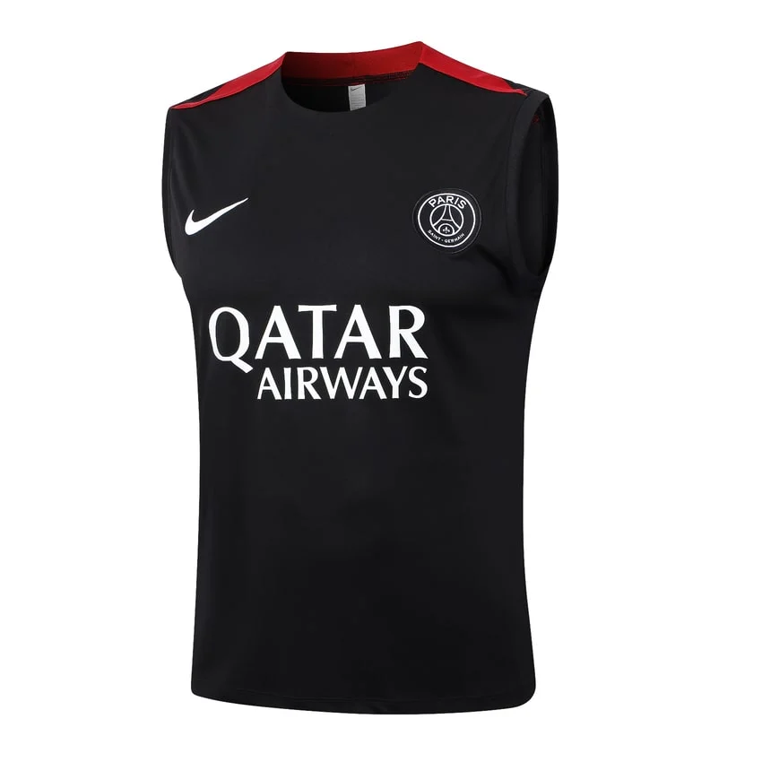 Debardeur Short PSG 2024 2025 Noir Rouge – Image 2