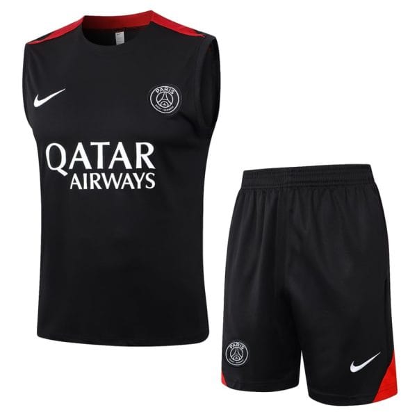 Debardeur Short PSG 2024 2025 Noir Rouge