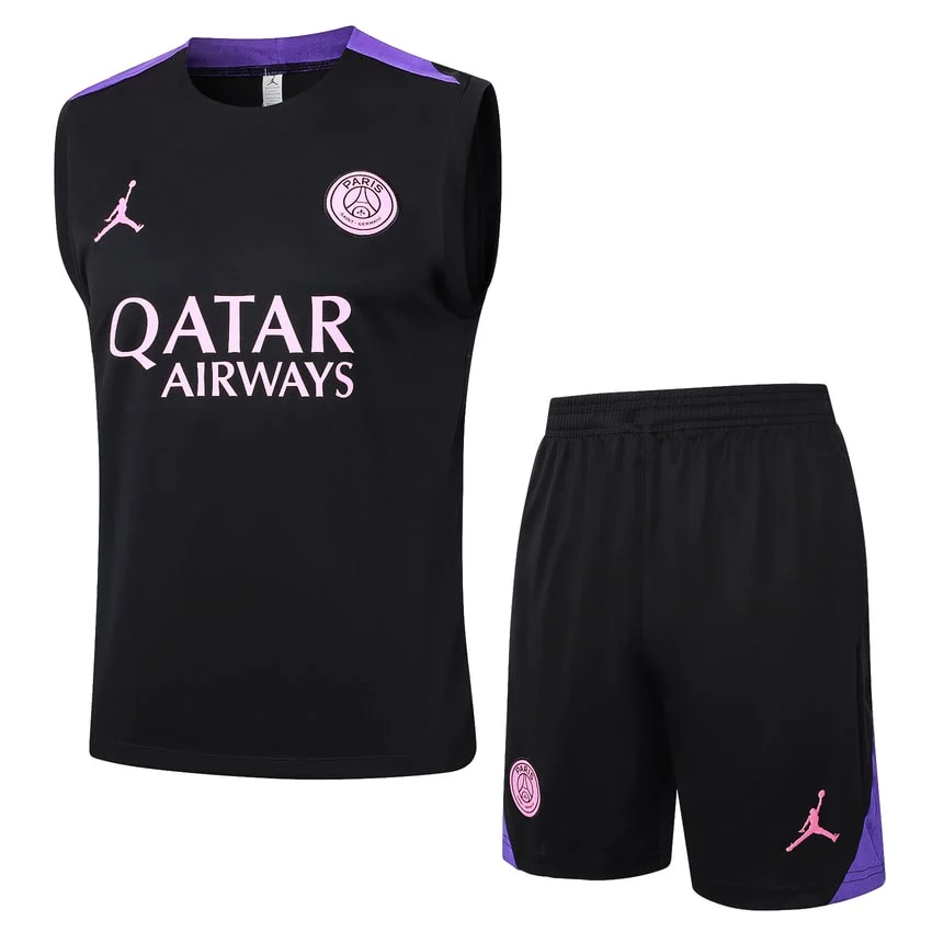 Debardeur Short PSG 2024 2025 Noir Violet