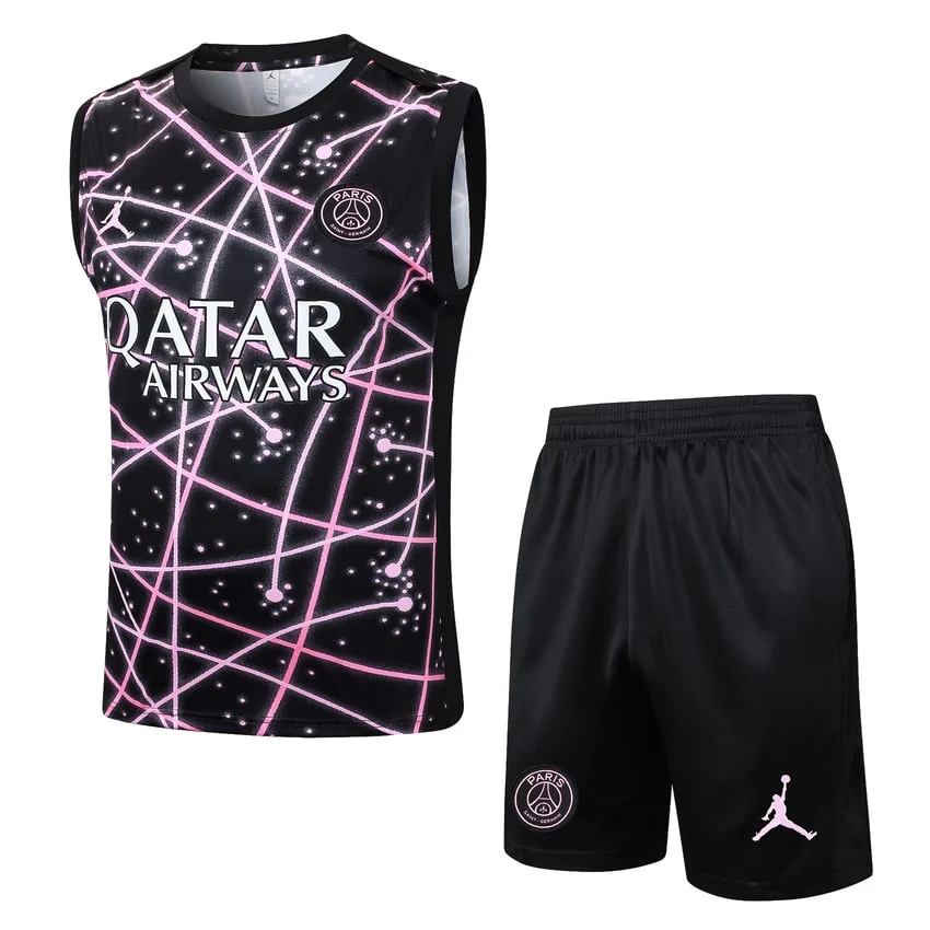 Debardeur Short PSG 2025 2026 Noir Rose
