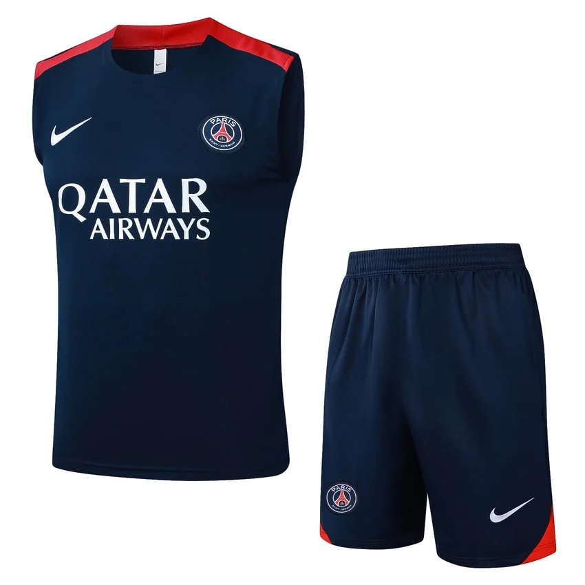 Debardeur Short PSG 2025 2026 Bleu Rouge