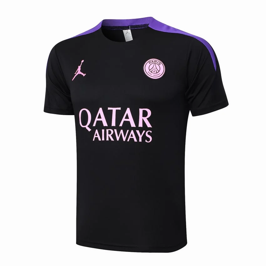 Ensemble Maillot Short PSG 2024 2025 Noir Violet – Image 2