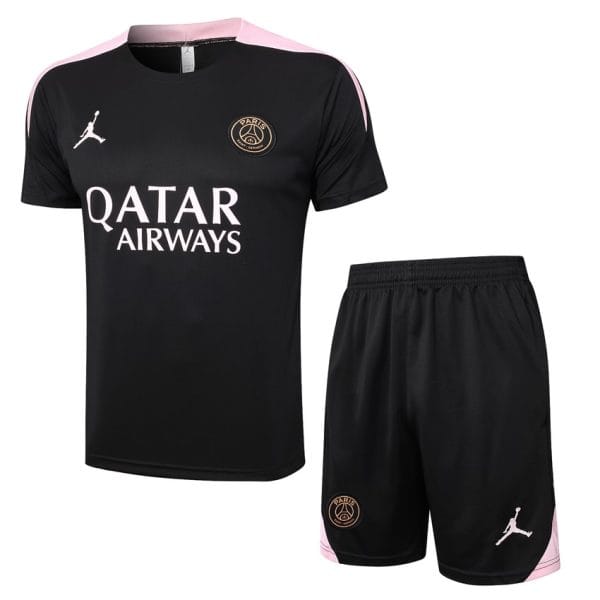 Ensemble Maillot Short PSG 2024 2025 Noir Rose