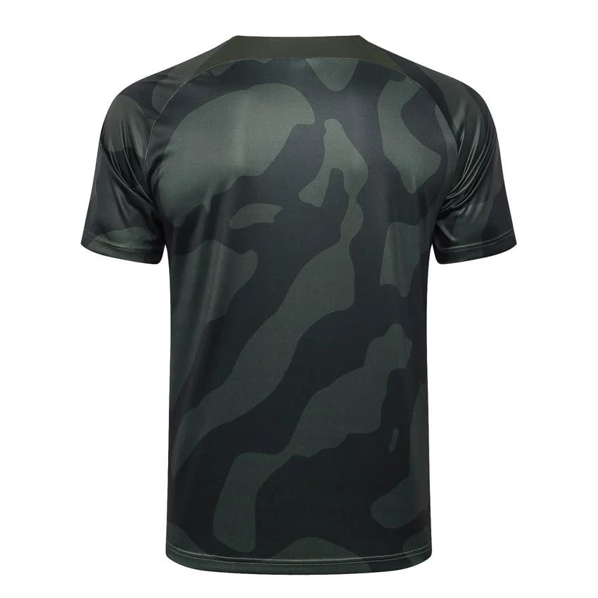 Ensemble Maillot Short PSG 2024 2025 Noir Vert – Image 3