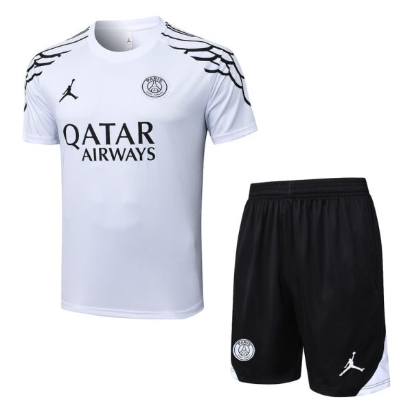 Ensemble Maillot Short PSG 2025 2026 Blanc Clair