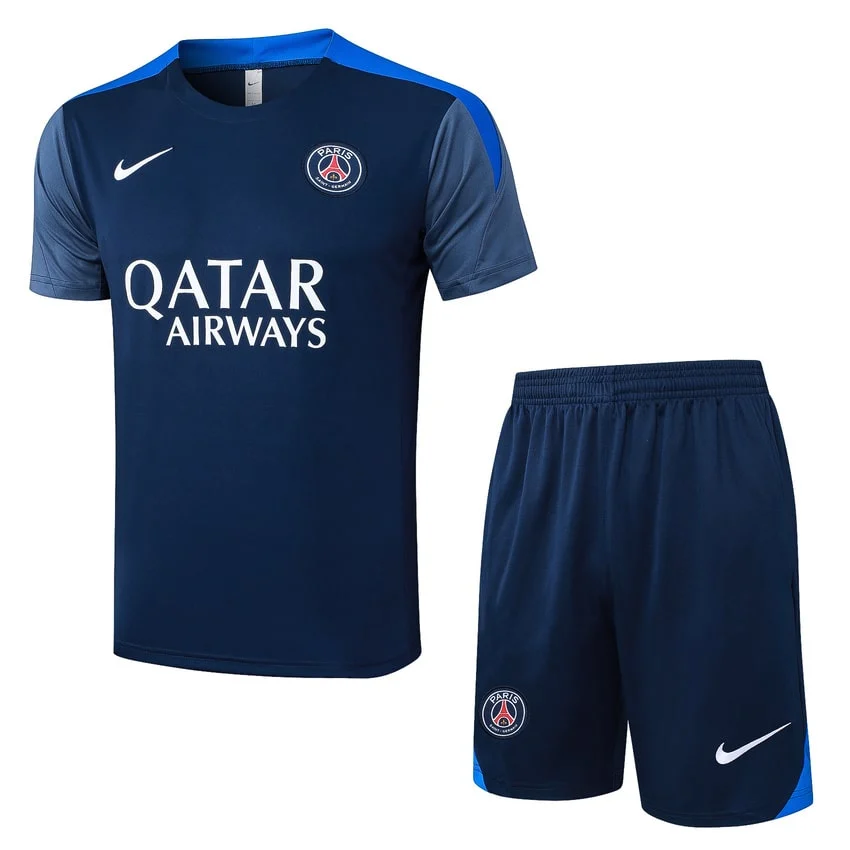 Ensemble Maillot Short PSG 2025 2026 Bleu Foncé
