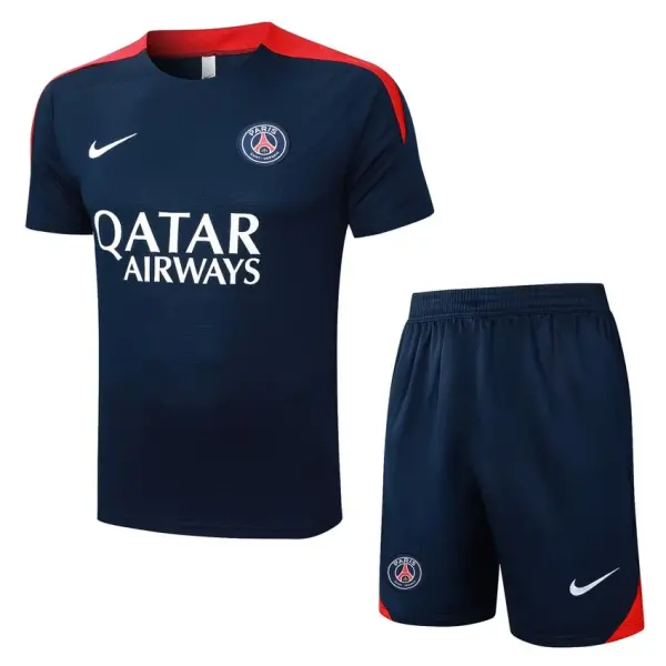 Ensemble Maillot Short PSG 2025 2026 Bleu Rouge
