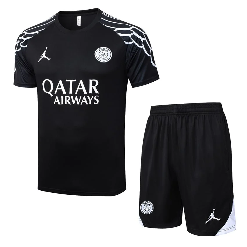 Ensemble Maillot Short PSG 2025 2026 Noir Nuit