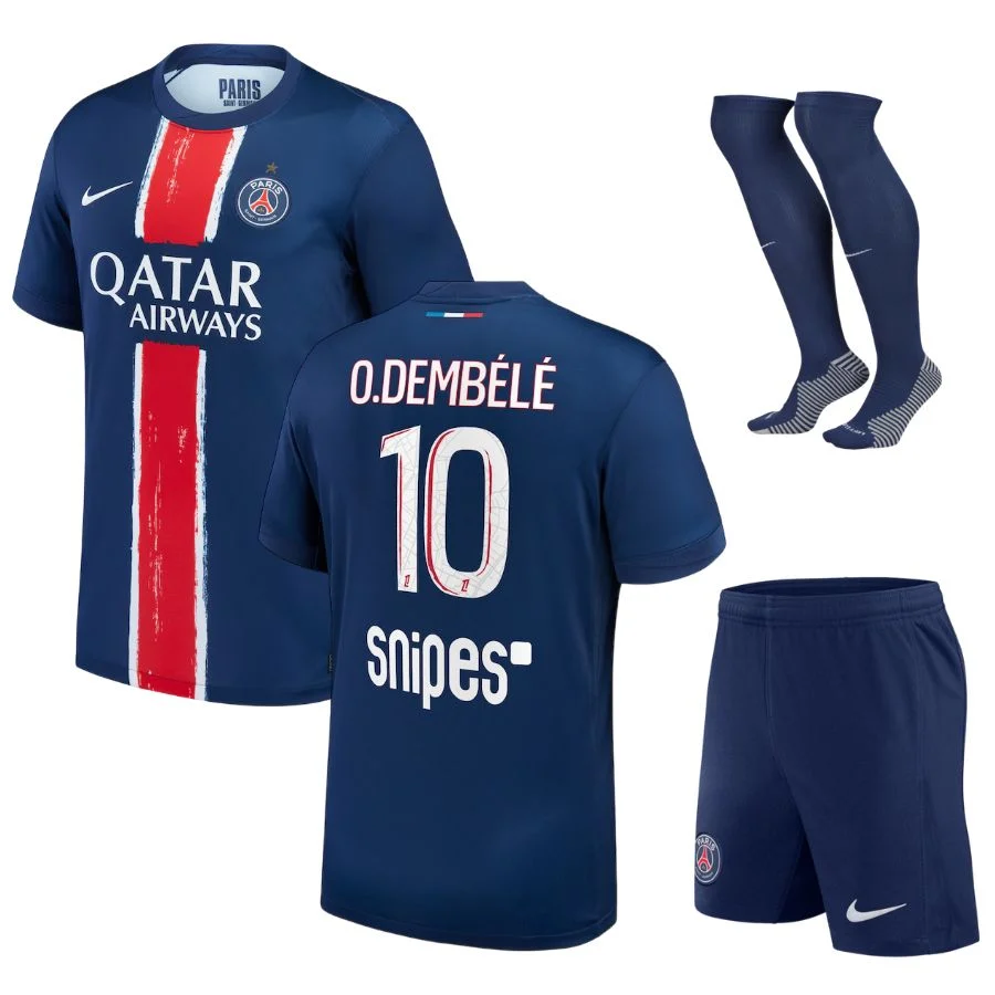 Maillot Kit Enfant PSG Domicile 2024 2025 Dembélé 1 Etoile
