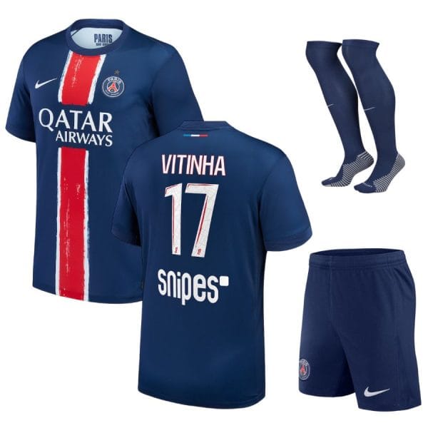 Maillot Kit Enfant PSG Domicile 2024 2025 Vitinha 1 Etoile
