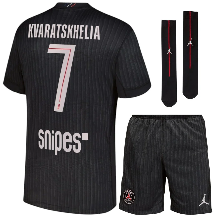 Maillot Kit Enfant PSG Jordan Fourth 2025 2026 Kvaratskhelia