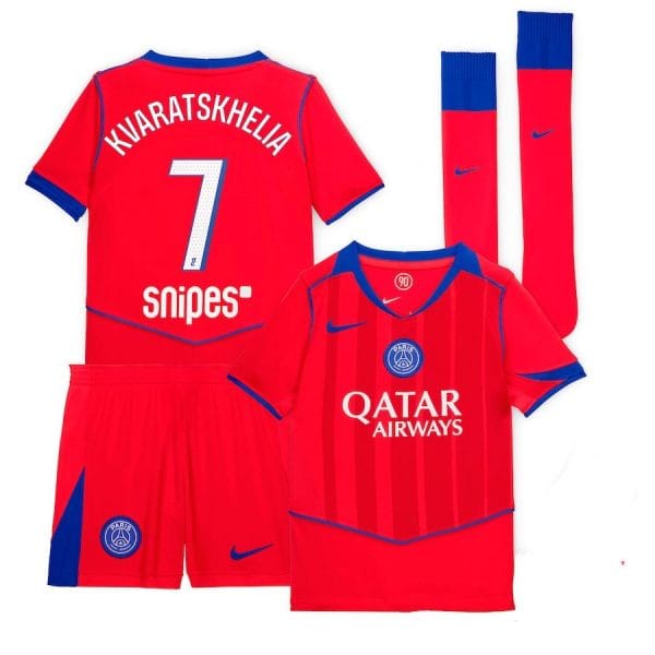 Maillot Kit Enfant PSG Third 2025 2026 Kvaratskhelia
