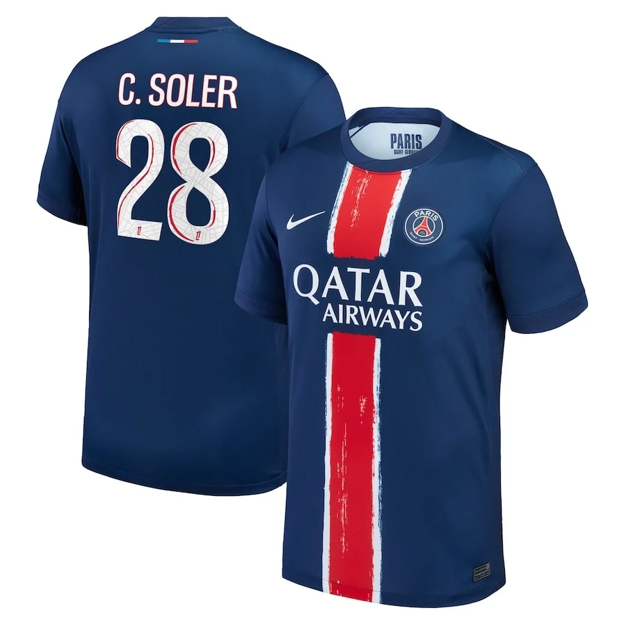 Maillot PSG Domicile 2024 2025 Carlos Soler