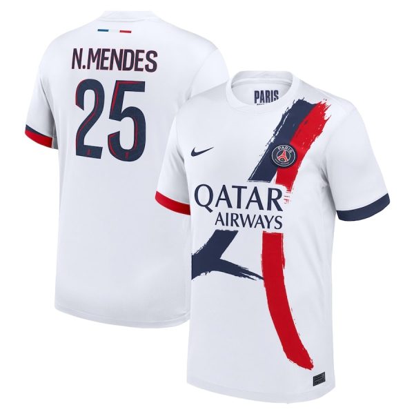 Maillot PSG Exterieur 2025 2026 Nuno Mendes