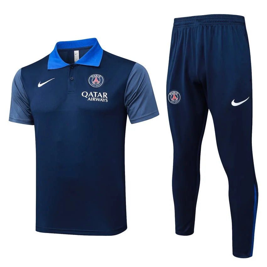Survetement PSG Polo 2025 2026 Bleu Foncé