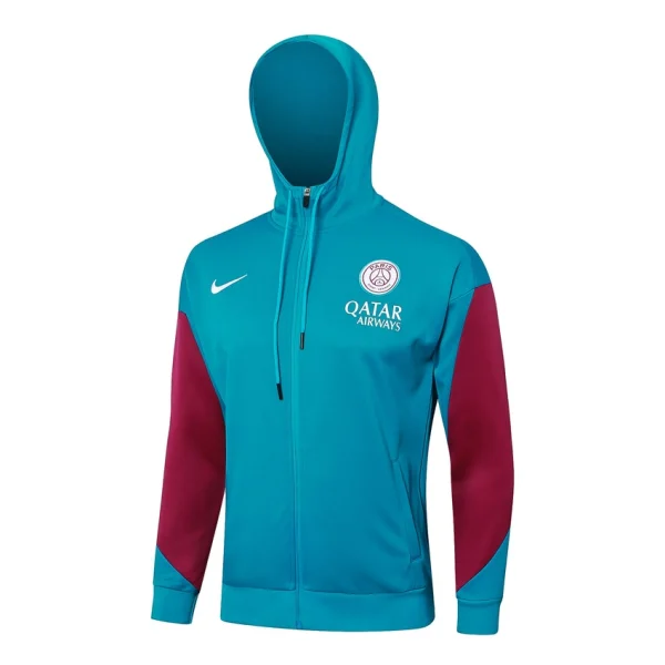 Survetement PSG Sweat 2024 2025 Bleu Ciel Rouge