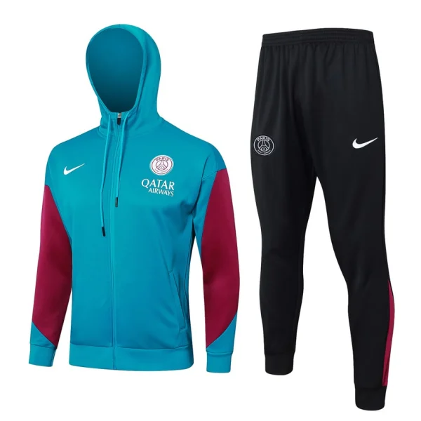 Survetement PSG Sweat 2024 2025 Bleu Ciel Rouge