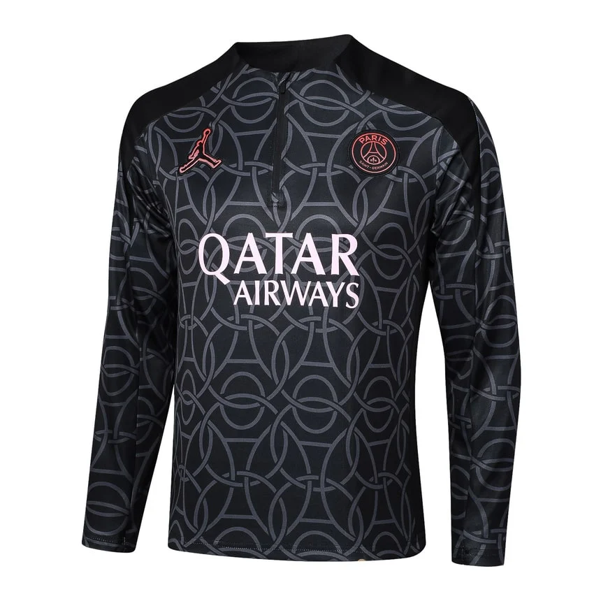 Survetement PSG Training 2024 2025 Noir Motif – Image 2