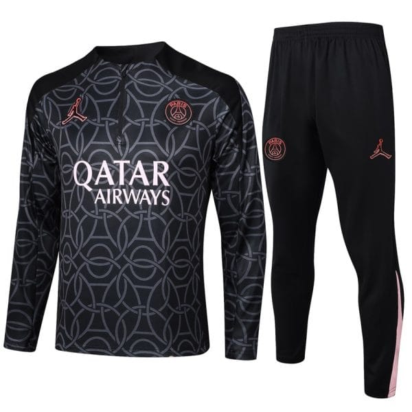 Survetement PSG Training 2024 2025 Noir Motif