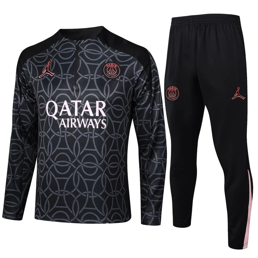 Survetement PSG Training 2024 2025 Noir Motif