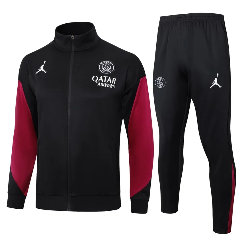 Survetement PSG Veste 2024 2025 Noir Rouge
