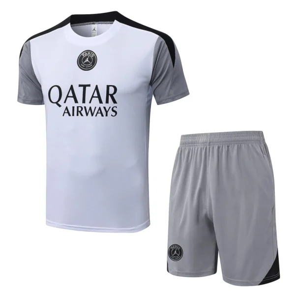 Ensemble Maillot Short PSG 2026 2027 Blanc Gris