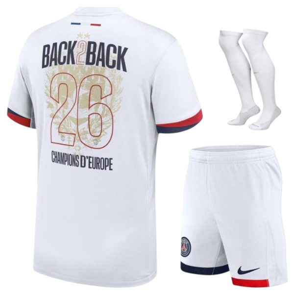 Maillot Kit Enfant PSG Exterieur 2025 2026 2 étoiles Champion 26