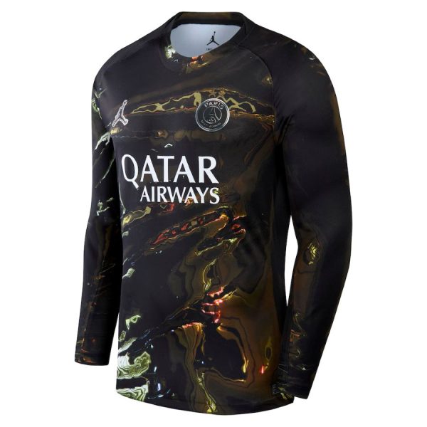 Maillot PSG Jordan Night 2 étoiles Champions D’Europe 26 Manches Longues