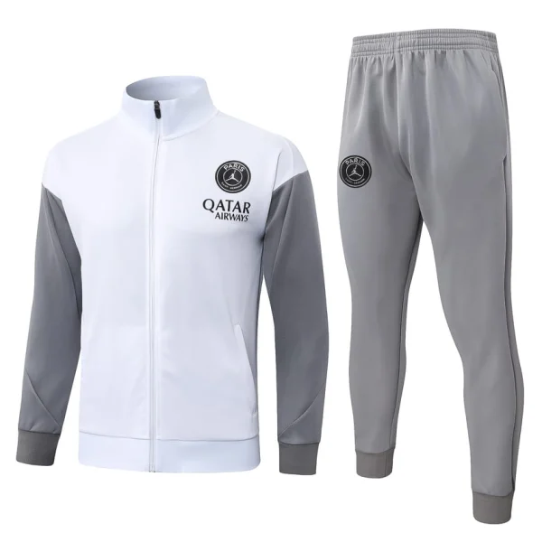 Survetement PSG Veste 2026 2027 Blanc Gris